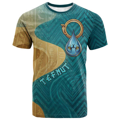 Tefnut Ancient Egyptian T shirt with Water Drop and Lion Symbol