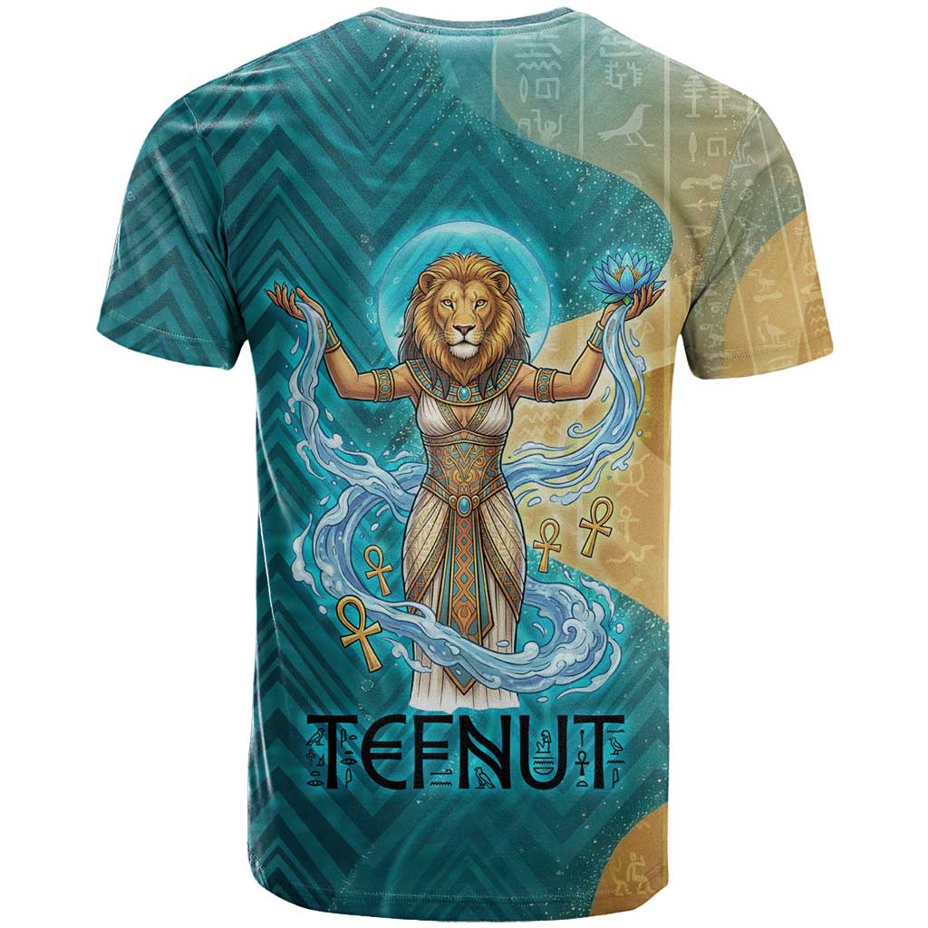 Tefnut Ancient Egyptian T shirt with Water Drop and Lion Symbol