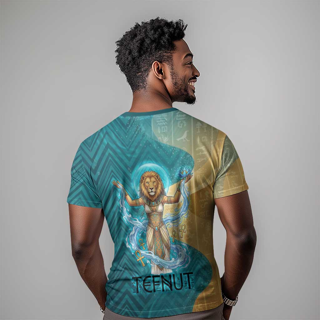 Tefnut Ancient Egyptian T shirt with Water Drop and Lion Symbol