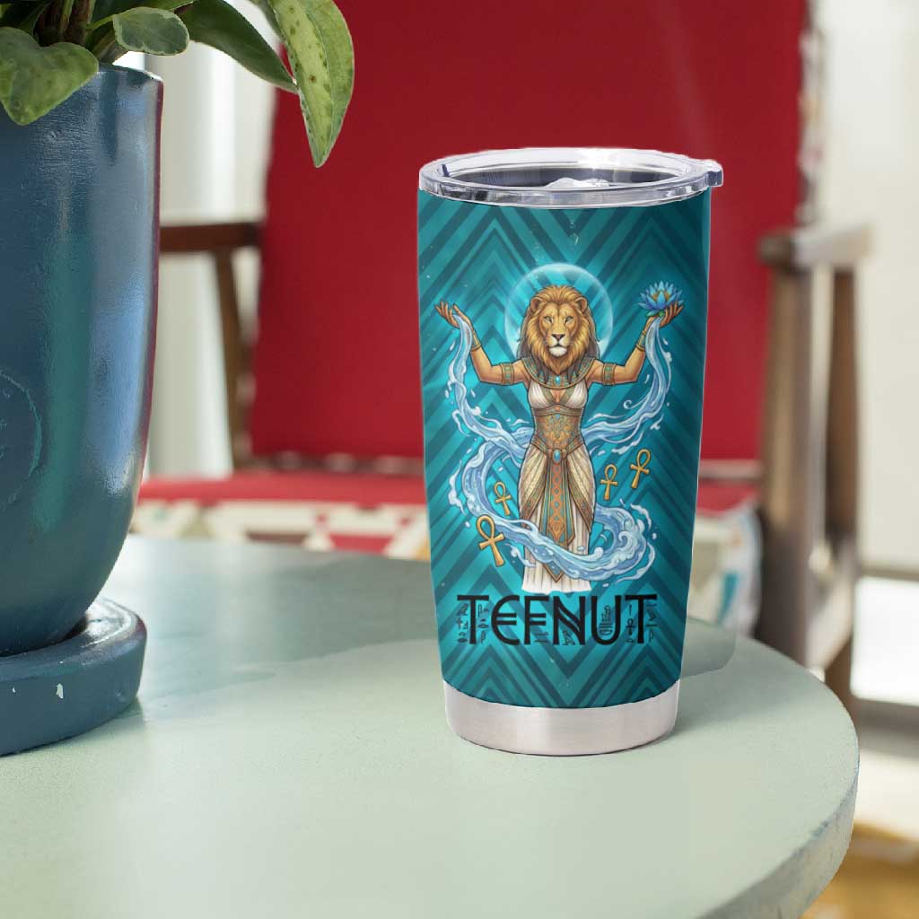 Tefnut Ancient Egyptian Tumbler Cup with Water Drop and Lion Symbol