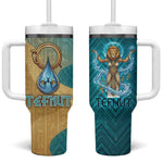 Tefnut Ancient Egyptian Tumbler With Handle with Water Drop and Lion Symbol