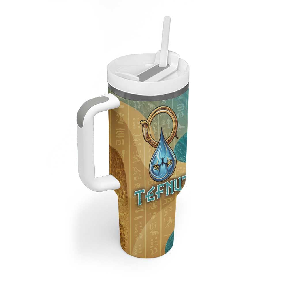 Tefnut Ancient Egyptian Tumbler With Handle with Water Drop and Lion Symbol