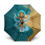 Tefnut Ancient Egyptian Umbrella with Water Drop and Lion Symbol