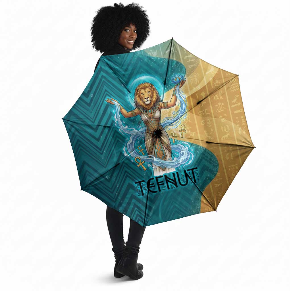 Tefnut Ancient Egyptian Umbrella with Water Drop and Lion Symbol