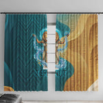 Tefnut Ancient Egyptian Window Curtain with Water Drop and Lion Symbol