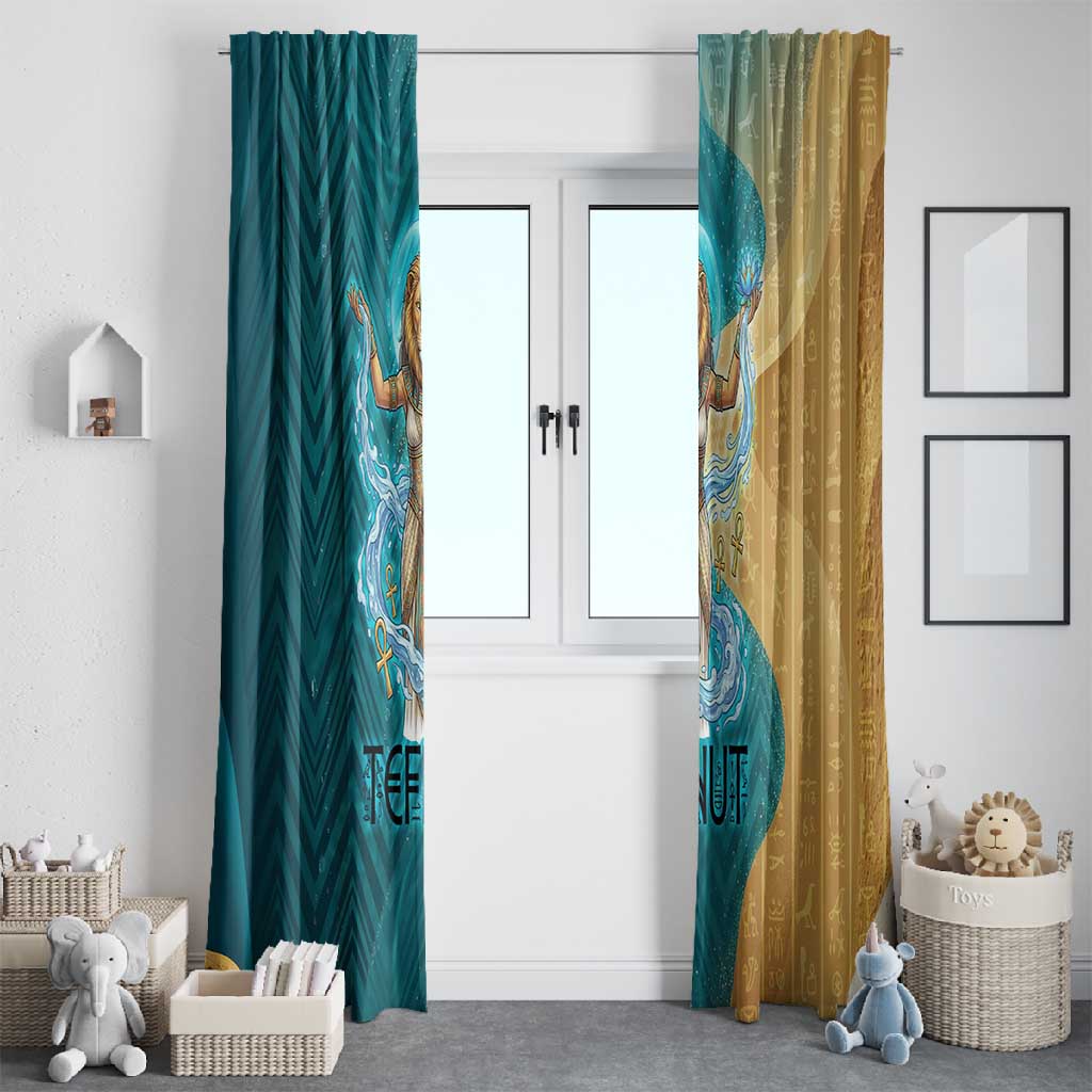 Tefnut Ancient Egyptian Window Curtain with Water Drop and Lion Symbol