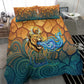 Egyptian Tefnut Fiery Eye Bedding Set with Roaring Lion in Desert and Water Element