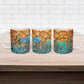 Egyptian Tefnut Fiery Eye Ceramic Mug with Roaring Lion in Desert and Water Element