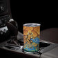 Egyptian Tefnut Fiery Eye Tumbler Cup with Roaring Lion in Desert and Water Element