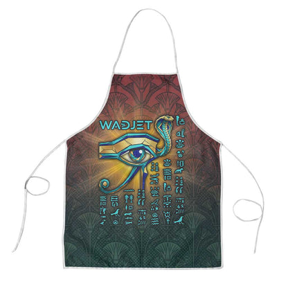 Egyptian Wadjet Winged Cobra Apron with Eye of Horus in Fiery Royal Protector Theme