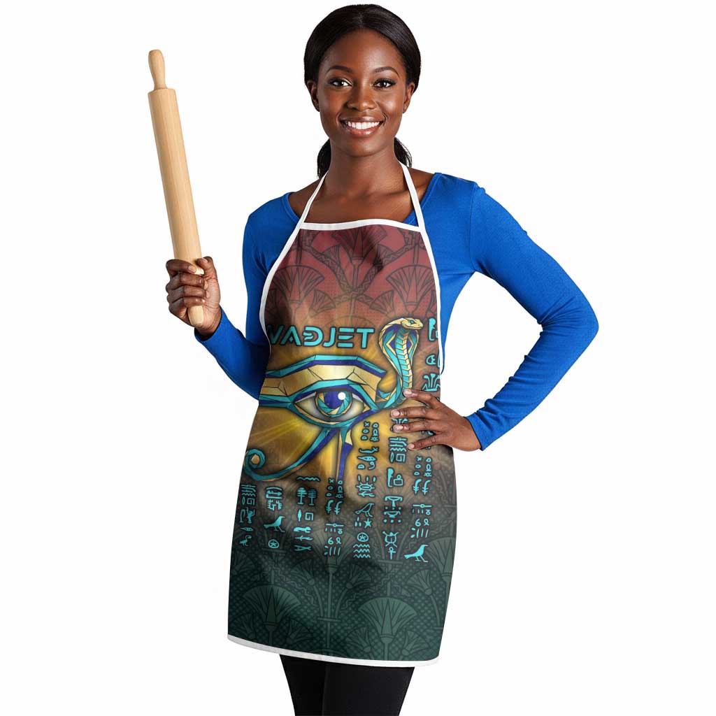 Egyptian Wadjet Winged Cobra Apron with Eye of Horus in Fiery Royal Protector Theme