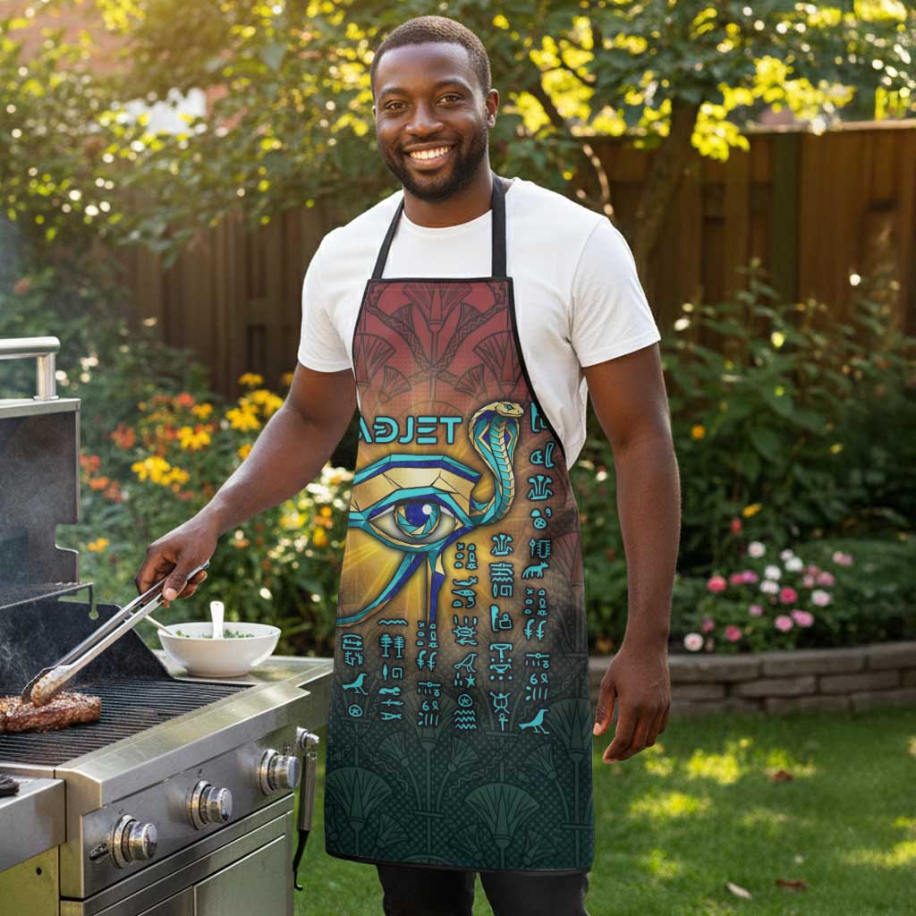 Egyptian Wadjet Winged Cobra Apron with Eye of Horus in Fiery Royal Protector Theme