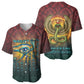 Egyptian Wadjet Winged Cobra Baseball Jersey with Eye of Horus in Fiery Royal Protector Theme