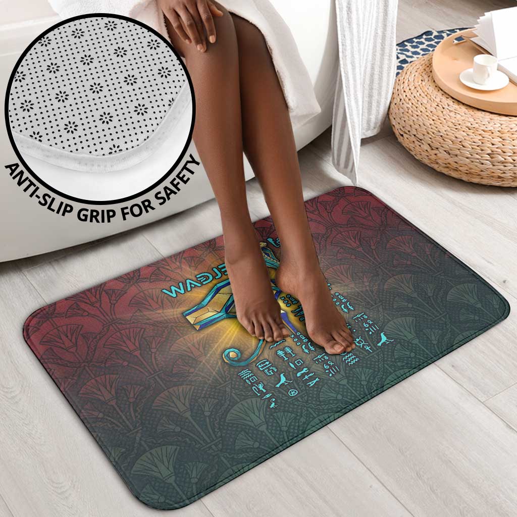 Egyptian Wadjet Winged Cobra Bathroom Set with Eye of Horus in Fiery Royal Protector Theme