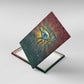 Egyptian Wadjet Winged Cobra Canvas Wall Art with Eye of Horus in Fiery Royal Protector Theme