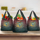 Egyptian Wadjet Winged Cobra Grocery Bag with Eye of Horus in Fiery Royal Protector Theme