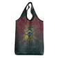Egyptian Wadjet Winged Cobra Grocery Bag with Eye of Horus in Fiery Royal Protector Theme