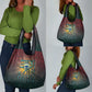 Egyptian Wadjet Winged Cobra Grocery Bag with Eye of Horus in Fiery Royal Protector Theme