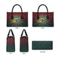Egyptian Wadjet Winged Cobra Leather Bag with Eye of Horus in Fiery Royal Protector Theme