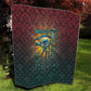 Egyptian Wadjet Winged Cobra Quilt with Eye of Horus in Fiery Royal Protector Theme