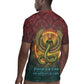 Egyptian Wadjet Winged Cobra Rugby Jersey with Eye of Horus in Fiery Royal Protector Theme