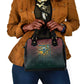 Egyptian Wadjet Winged Cobra Shoulder Handbag with Eye of Horus in Fiery Royal Protector Theme