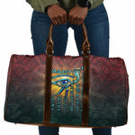 Egyptian Wadjet Winged Cobra Travel Bag with Eye of Horus in Fiery Royal Protector Theme