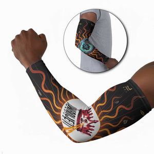 Wadjet Fiery Serpent Arm Sleeves Egyptian Ankh Symbol in Dark Flame Protector Theme