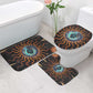 Wadjet Fiery Serpent Bathroom Set Egyptian Ankh Symbol in Dark Flame Protector Theme