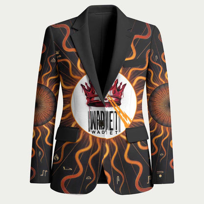 Wadjet Fiery Serpent Blazer Egyptian Ankh Symbol in Dark Flame Protector Theme