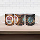 Wadjet Fiery Serpent Ceramic Mug Egyptian Ankh Symbol in Dark Flame Protector Theme