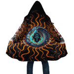 Wadjet Fiery Serpent Cloak Egyptian Ankh Symbol in Dark Flame Protector Theme