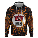 Wadjet Fiery Serpent Hoodie Egyptian Ankh Symbol in Dark Flame Protector Theme