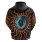 Wadjet Fiery Serpent Hoodie Egyptian Ankh Symbol in Dark Flame Protector Theme
