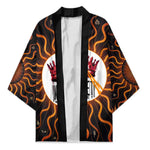 Wadjet Fiery Serpent Kimono Egyptian Ankh Symbol in Dark Flame Protector Theme