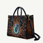 Wadjet Fiery Serpent Leather Bag Egyptian Ankh Symbol in Dark Flame Protector Theme