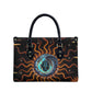Wadjet Fiery Serpent Leather Bag Egyptian Ankh Symbol in Dark Flame Protector Theme