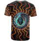 Wadjet Fiery Serpent T shirt Egyptian Ankh Symbol in Dark Flame Protector Theme