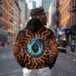 Wadjet Fiery Serpent Zip Hoodie Egyptian Ankh Symbol in Dark Flame Protector Theme