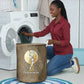 Wosret Egyptian Laundry Basket with Golden Scepter and Archer Motif in Ancient Protector