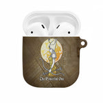 Wosret Egyptian AirPods Case with Golden Scepter and Archer Motif in Ancient Protector