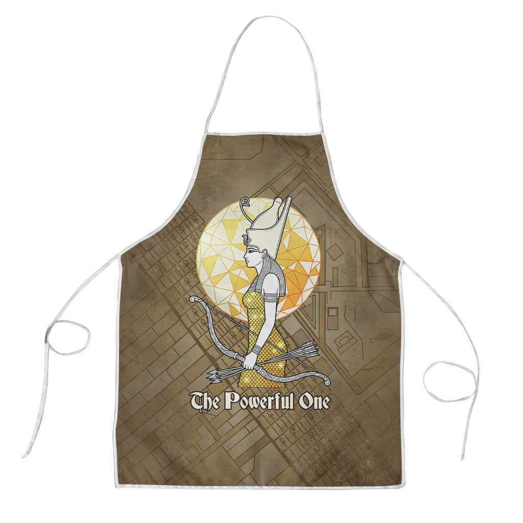 Wosret Egyptian Apron with Golden Scepter and Archer Motif in Ancient Protector