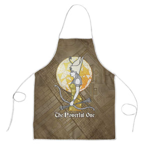 Wosret Egyptian Apron with Golden Scepter and Archer Motif in Ancient Protector