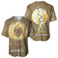 Wosret Egyptian Baseball Jersey with Golden Scepter and Archer Motif in Ancient Protector