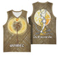 Wosret Egyptian Basketball Jersey with Golden Scepter and Archer Motif in Ancient Protector