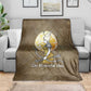 Wosret Egyptian Blanket with Golden Scepter and Archer Motif in Ancient Protector
