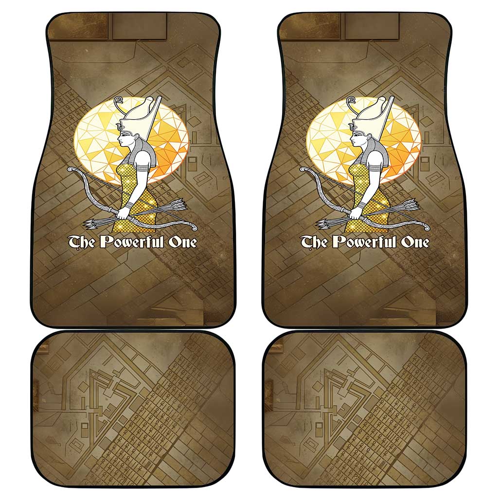 Wosret Egyptian Car Mats with Golden Scepter and Archer Motif in Ancient Protector