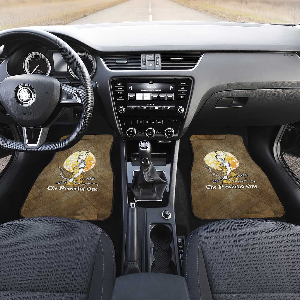 Wosret Egyptian Car Mats with Golden Scepter and Archer Motif in Ancient Protector