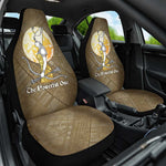 Wosret Egyptian Car Seat Cover with Golden Scepter and Archer Motif in Ancient Protector