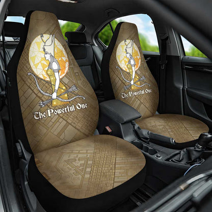 Wosret Egyptian Car Seat Cover with Golden Scepter and Archer Motif in Ancient Protector